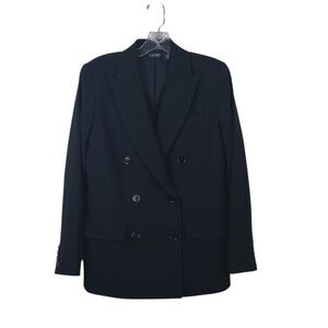 Lauren Ralph Lauren Women's Double-Breasted Black Blazer